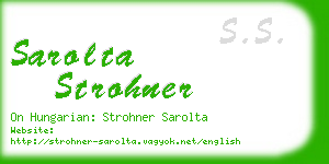 sarolta strohner business card